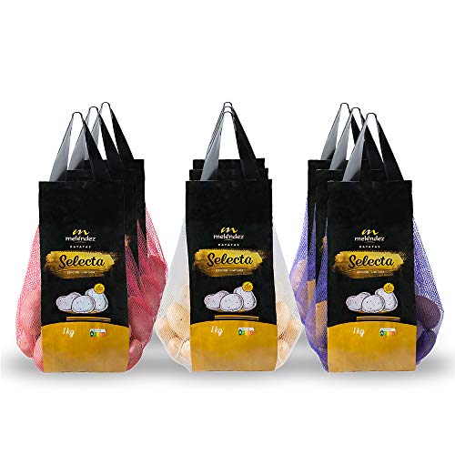 Lote Patata SELECTA, 9 mallas de 1kg | (3 Baby-3 Rosa-3 Violeta)