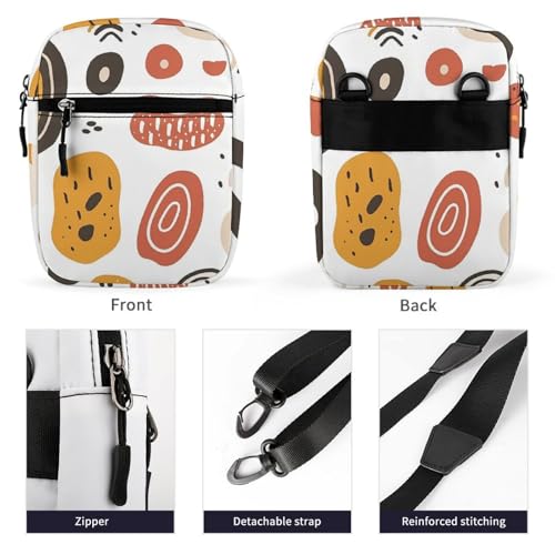 Satchel Tote Bag Messenger Bag Warm Color Abstract Image Printed Mini Sling Bag Purse Suitable for Work Travel3