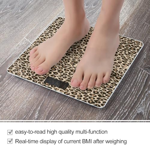 Báscula digital para baño con diseño estampado de leopardo miniatura 5