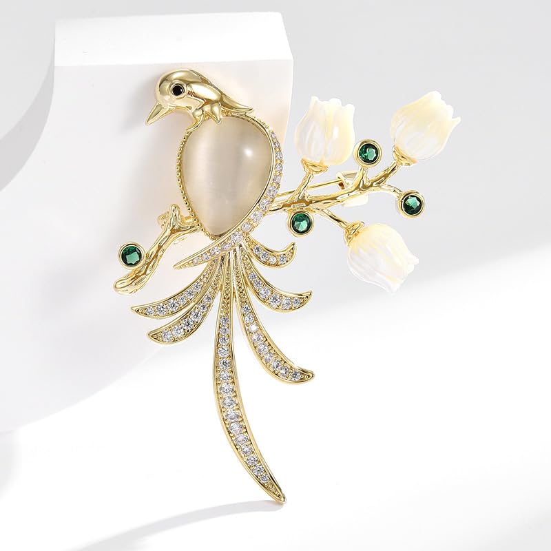 Image of Animal Brooch for Women Rhinestone Brooch Pin 18k Gold Plated Animal Lapel Pin Fashion Jewelry Gift for Mom Wife