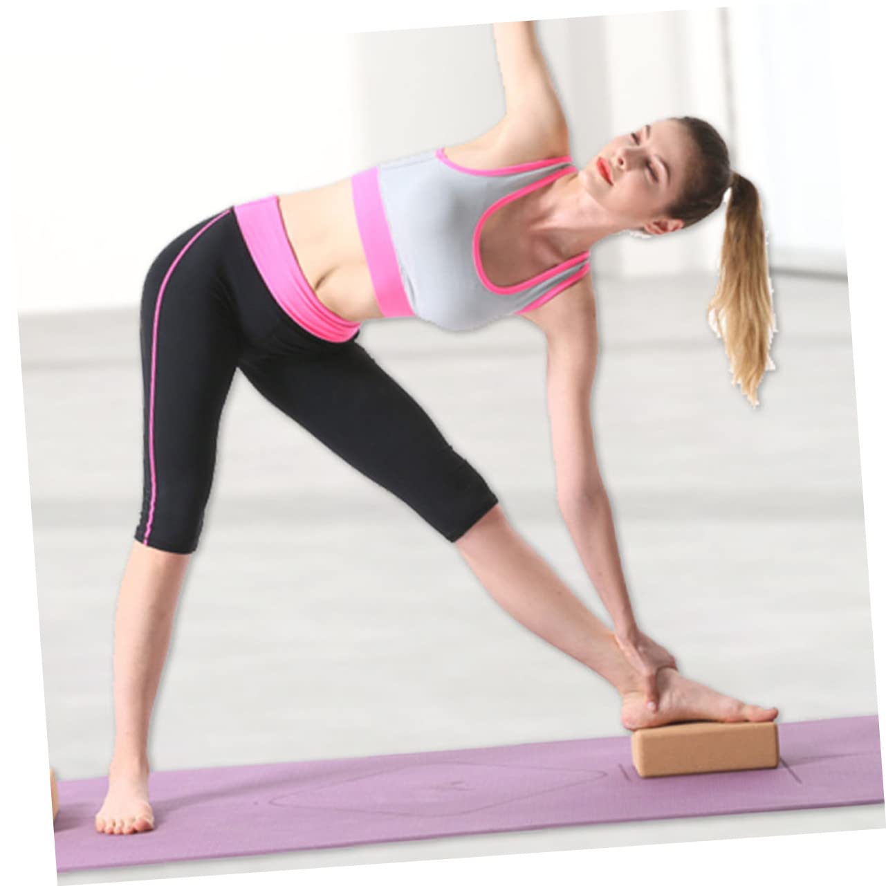 HANABASS Blocchi Yoga in Materiale Resistente Per Allenamento Di Danza Pilates e Stretching Mattoni Yoga Leggeri e Portatili Per Migliorare Stabilità e Flessibilità