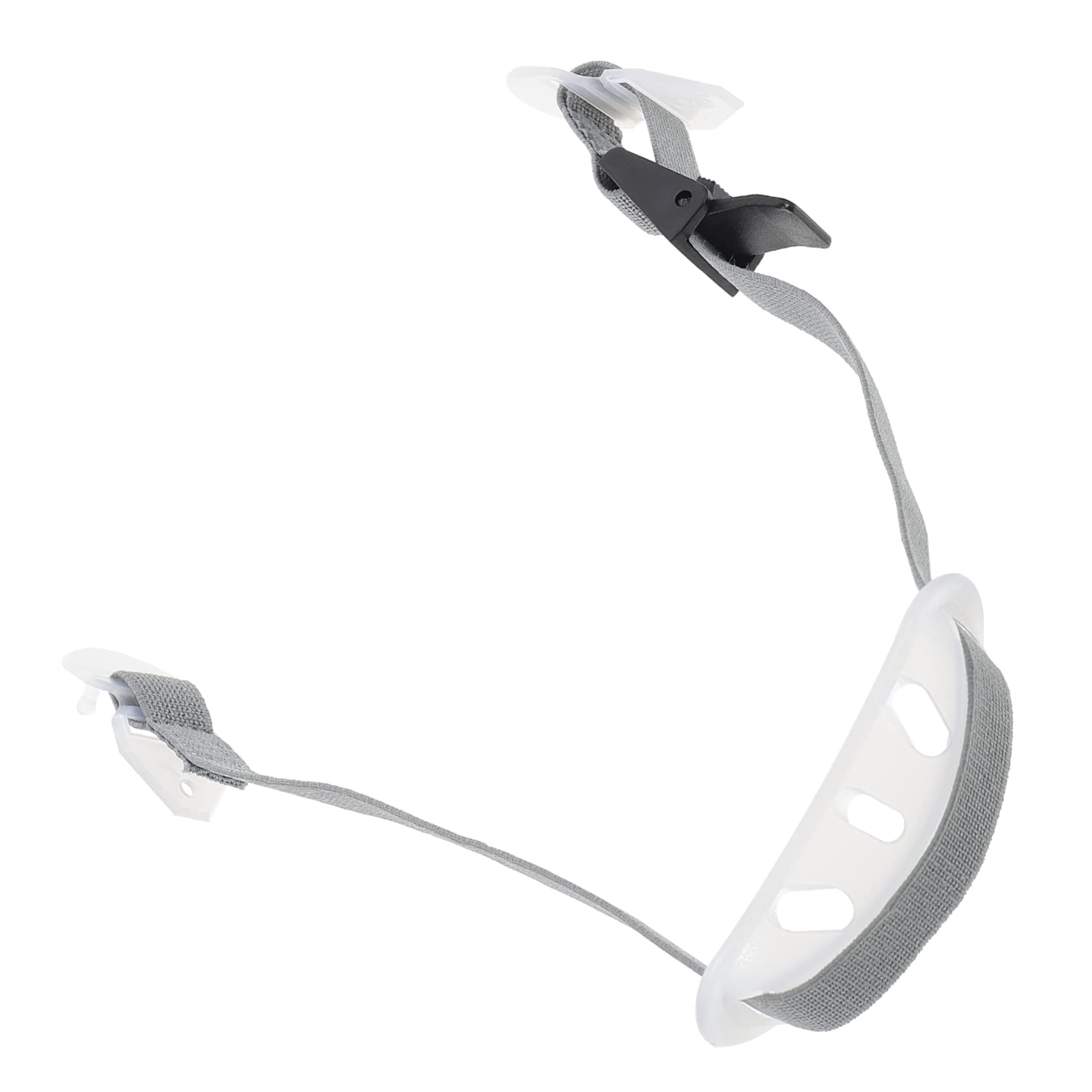 Mentonnière de Protection Réglable pour Casque de Chantier, Blanche | Installation Facile, Plastique et Polyester, Contact Doux, Usage Chantier, pour Travailleur
