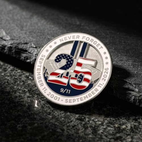 Image of PinMart's 9 /11 September 11th Patriotic Twin Towers Lapel Pin - 9 /11 Memorabilia and Pentagon Remembrance - Commemorative Enamel Pins for Veterans, Events, Backpacks, Hats - Single or Bulk Packs
