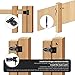HOME MASTER HARDWARE Gate Hardware Kit,Heavy Duty Gate Hinge Kit,Gate Hinges for Wooden Fence,Suitable for Fence Gates,barn Doors, Garden Doors, Storage Boxes and Tool Boxes