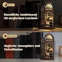 FUNPOLA Magic Station Book Nook Kit LED 3D Holzpuzzle fur Erwachsene – Ansicht 5