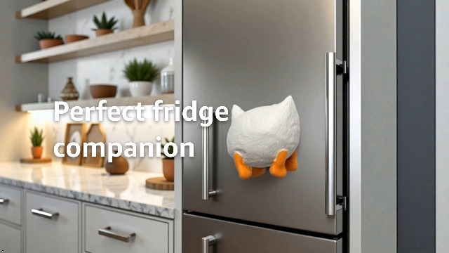 Imán Decorativo Cola de Pato de Resina Blanca miniatura 7
