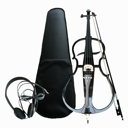 Electronic cello 4/4 black white professional Electric cello Beginners Musical Instruments with bag bow (white)