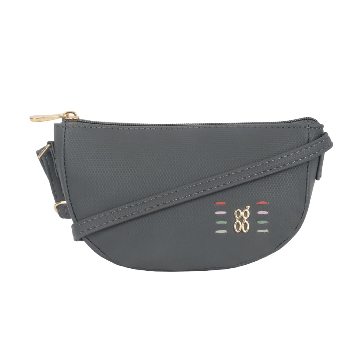 Baggit Women Grey Saddle Sling Bag Large Size | Ladies Stylish Casual Cross Body Purse Handbag (B0CWDLM13F) Amazon Price History, Amazon Price Tracker