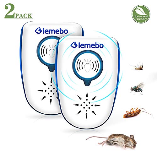 Preisvergleich Produktbild lemebo Elektronische Insektenschutzmittel & Innenräumen Pest Repeller Control für Kakerlaken,Ultraschall Schädlingsbekämpfer Moskito,Ameisen und andere Insekten&Nagetier Mause Repeller (Blau)