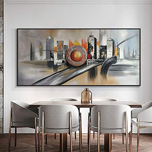 Peinture à l'huile abstraite en 3D géante verte 120x240cm