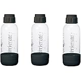 DRM0025 ドリンクメイト 家庭用炭酸飲料メーカー 専用ボトル Sサイズ(ブラック)3本セット