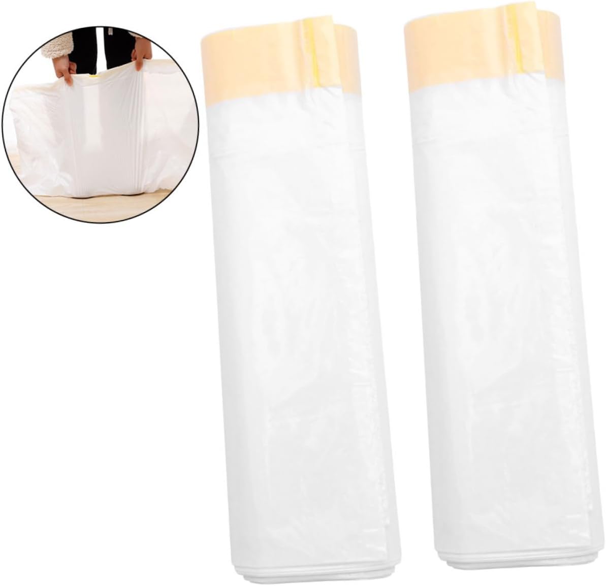 2rolls Cat Litter Pan Cleaning Bags Drawstring Liners for Litter Box Cleanup and Convenient for Home Use