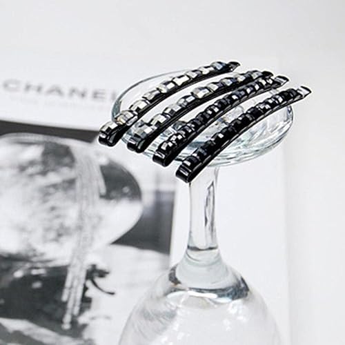 Miniatura 2 de 2 pasadores de diamantes de imitación para mujer, pasadores de cristal negro, flequillo de clip, horquilla, horquilla, clip de metal para el