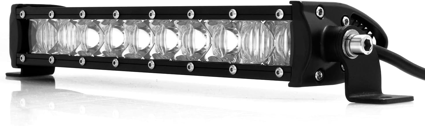 Led Light Bar 12Inch 50W Single Row Flood Spot Combo 6500LM Bar Car SUV UTV ATV Truck Boat 4WD Tractor Van Camper Road Roller Trucks Fog Driving Boat Lighting Led Off Road Lights