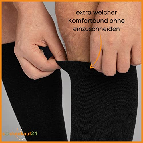 sockenkauf24 1 | 2 | 4 Paar Stützstrümpfe Reisestrümpfe Kompressionsstrümpfe Damen & Herren Stützkniestrümpfe 41900 WP (43-46 | 2 Paar, Schwarz)