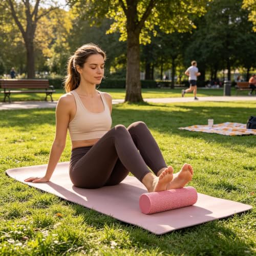 Rodillo de ejercicio de espuma suave para mejorar el equilibrio y estiramiento de piernas 2