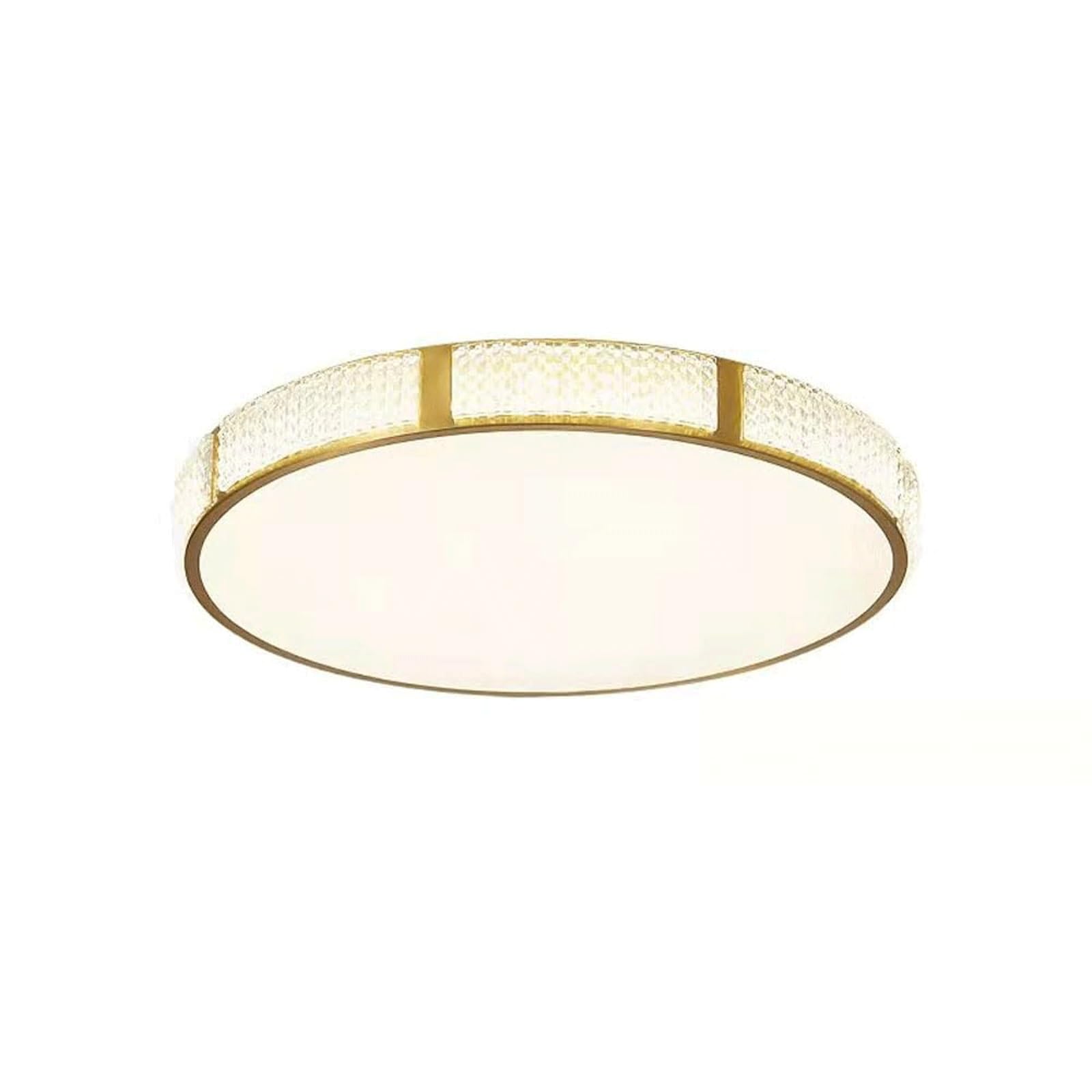 DUddTTW Acrylic Ceiling Light Fixture Round Ceiling Lamp LED Flush Mount Lighting 3 Color Close to Ceiling Light Dimming Chandelier(40cm/15.7in)