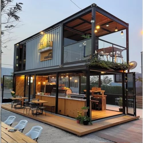 Kit per la casa della villa in acciaio leggero, Sistema di edifici residenziali modulari con telaio in acciaio, Soluzione moderna per lo spazio abitativo, design a risparmio energetico, installazione
