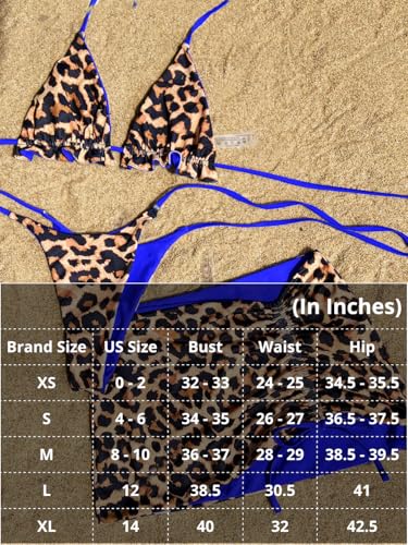 Image of ShawGobow Womens 3 Piece Leopard Bikini Set,Triangle String High Cut Thong Sexy Swimsuit & Coverup Skirt,Pool Party Outfit