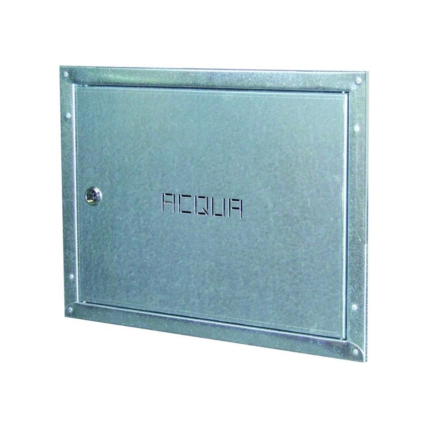 Puerta para contador de agua con marco enrasado de chapa galvanizada H400mm x An600mm - Idrhaus