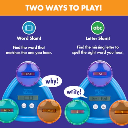 Educational Insights Sight Word Slam - Kindergarten Learning Activities, Sight Word Games, Electronic Phonics Flash Cards, Reading Games for Kids 5-7, Learn to Read CVC Words, Literacy Development by Educational Insights - Image 3