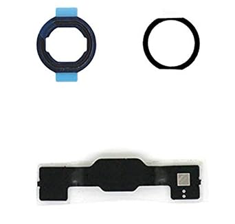 Dedia Black Home Button Replacement Compatible with iPad 5 5th Gen 2017 (A1822 A1823) and iPad 6 6th Gen 2018 (A1893 A1954) 9.7 Incl Flex Cable Connector and Screwdriver(Black)
