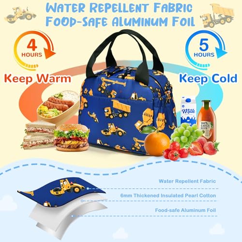 Image of CAMTOP Boys Lunch Box Kids Insulated Lunch Bag Kids Cute Lunchbox for Boys Loncheras Para Ninos