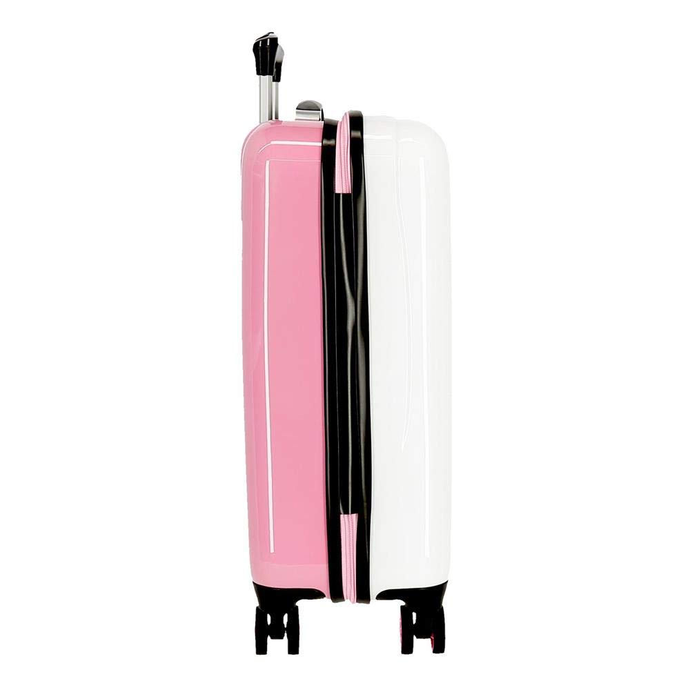 Disney Minnie Magic Kabinenkoffer Weiß 37x55x20 cms Hartschalen ABS Kombinationsschloss 33L 2,8Kgs 4 Doppelräder Handgepäck