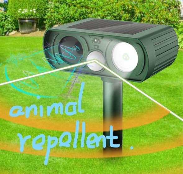 Solar Ultrasonic Animal Repellent Outdoor