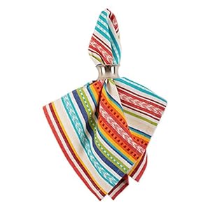 DII Cotton Napkin Set Machine Washable Everyday Basic, 20x20, Baja Stripe, 6 Count DII Cotton Napkin Set Machine Washable Everyday Basic 20×20 Baja Stripe 6 Count