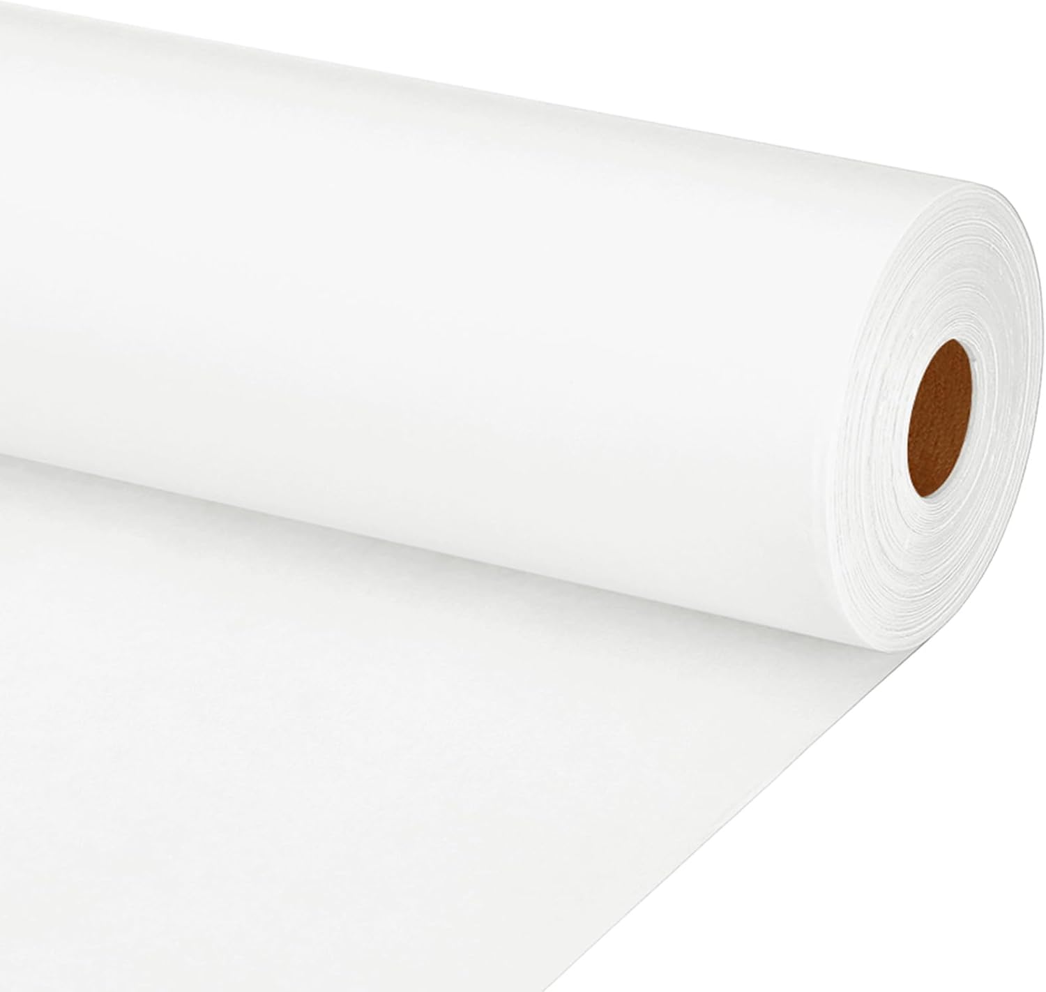 PATIKIL Wrapping Paper, 20"x1600"(130') Bulletin Board Paper Roll Kraft Paper Roll Construction 80GSM for Shipping Packing Gift Wrapping Craft Flower Bouquet Christmas, White