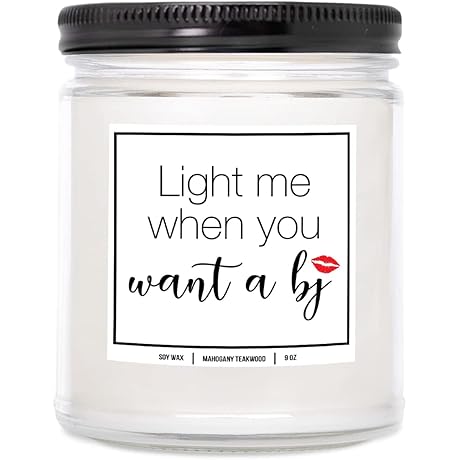 YouNique Designs Light Me When You Want a BJ Candle, 7 Ounces, Candles for Men