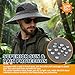 EINSKEY Men's Waterproof Sun Hat, Outdoor Sun Protection Bucket Safari Cap For Safari Fishing Hunting Dark Gray One Size