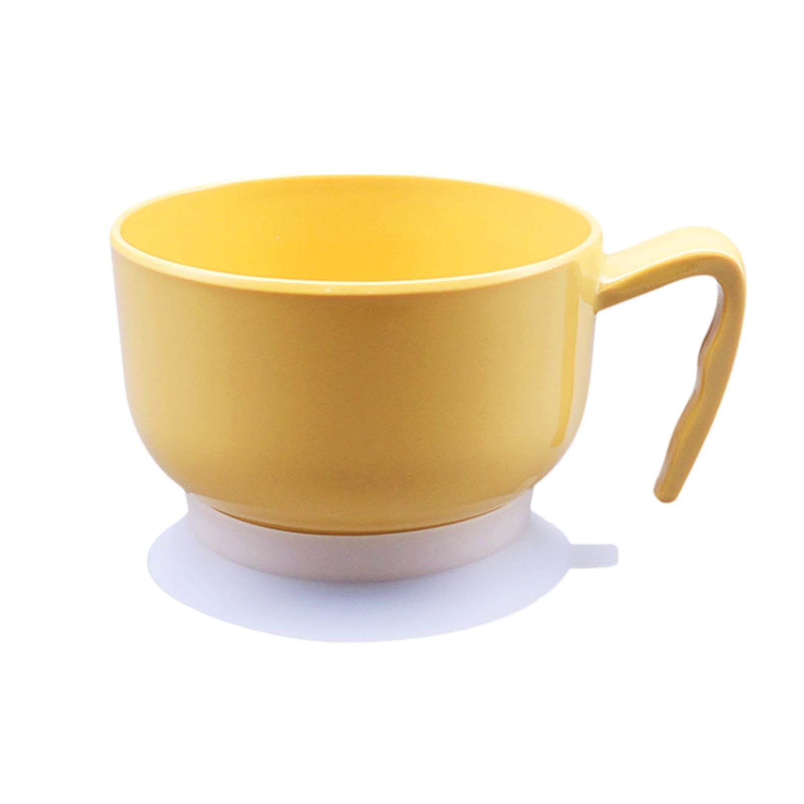 Bols à soupe de qualité alimentaire, passent au micro-ondes, bols à riz, bols antidérapants avec poignée, bol alimentaire léger pour personnes âgées, handicapés (multicolore) 15 x 8 cm