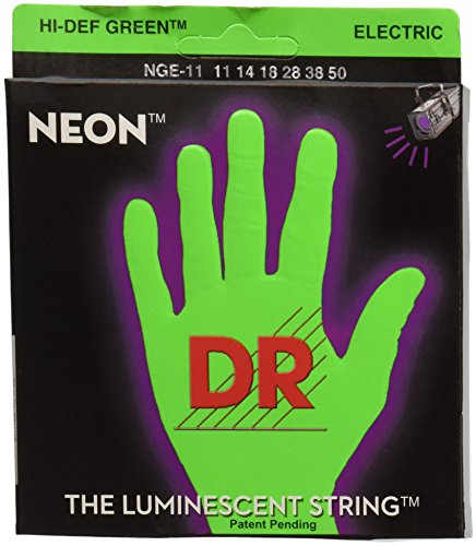 DR Strings NEON 11-50 Jeu de Cordes pour Guitare Electrique Vert - Les Beatles, Paul McCartney, John Lennon, RIngo Starr, George Harrison DR Strings NEON 11-50 Jeu de Cordes pour Guitare Electrique Vert – Image 3