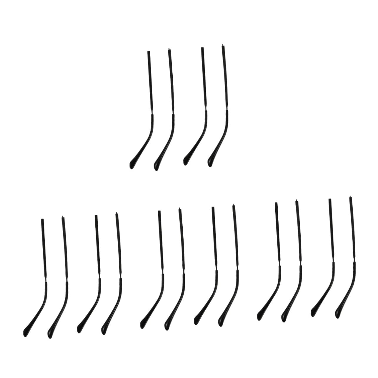 Baluue 8 Paires Jambes De Lunettes Kit De Réparation De Lunettes Bras De Remplacement des Pattes De Coussinets Minces des Tampon Fin Hommes Et Femmes Métal