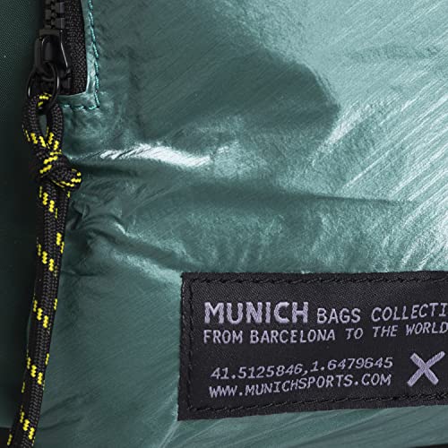 Sac à dos profond Munich vert grand format pour femme avec rangement vertical maximal