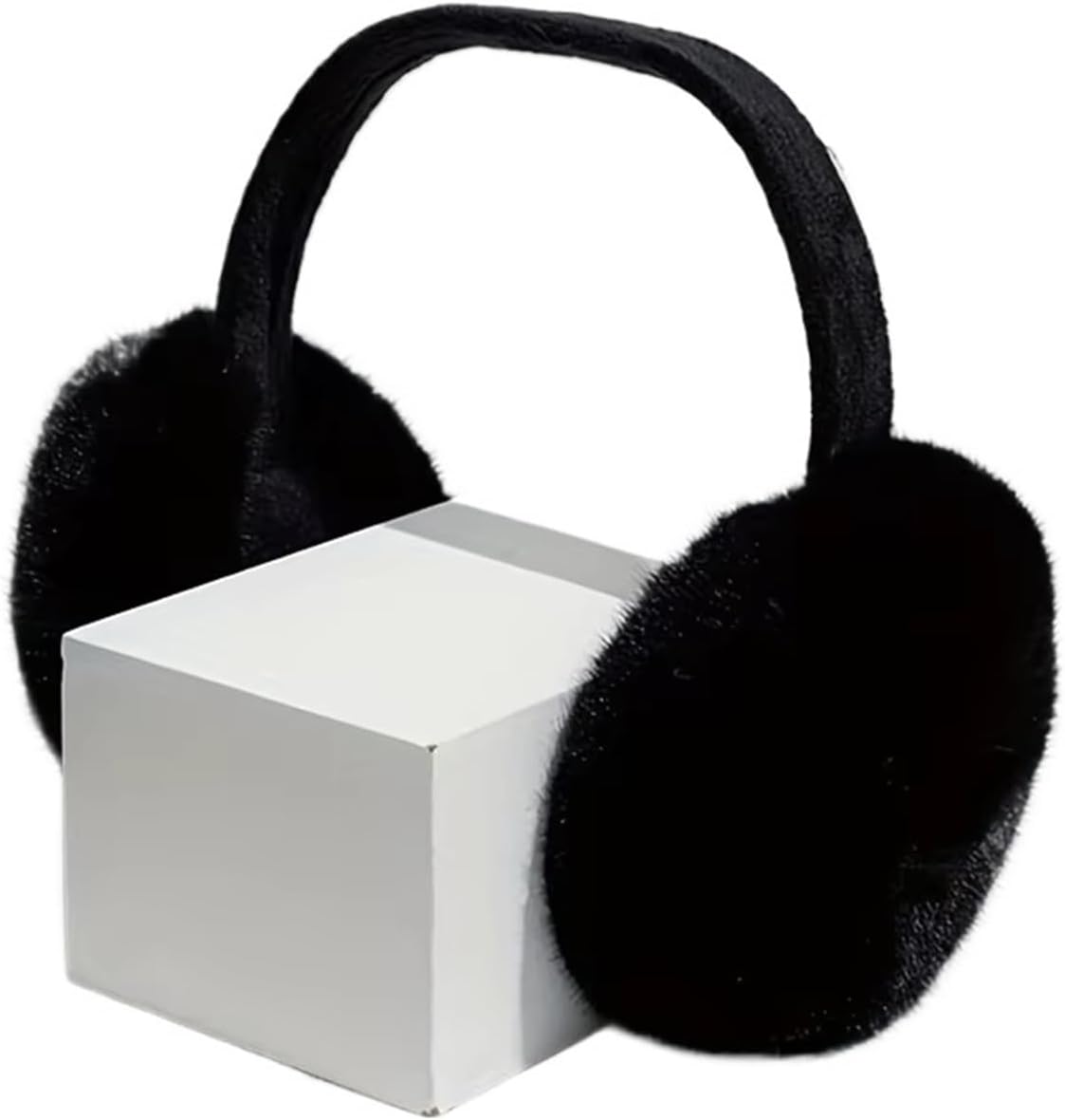 mens ear muffs for winter Solid Soft Plush Ear Keep Warmer Winter Earmuffs Women Men Fashion Outdoor Earflap Protection mens earmuffs(WHITE)