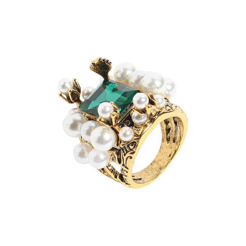 SOHI Pearl Ring for women, Chunky Ring, Finger Ring, adjustable ring, Ladies Ring, aesthetic jewellery, hand ring for women, cocktail ring (B0CM3D2MBZ) Amazon Price History, Amazon Price Tracker