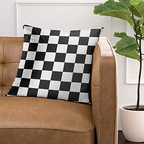 Emvency Throw Pillow Cover Race Classic Checkered I Bleed Racing Check Black Decorative Pillow Case Home Decor Square 16 X 16 Inch Pillowcase #TOP1