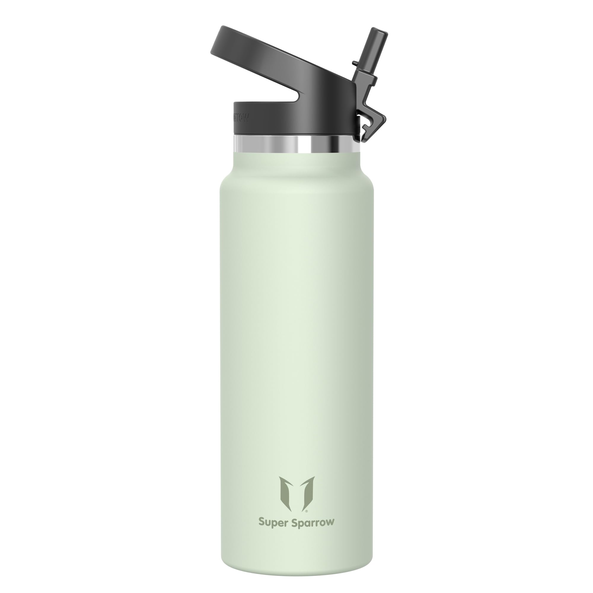 Super Sparrow Borraccia Termica - 500ml, 750ml, 1000ml, 1.2L, 1.5L- SwivelSip Inox Bottiglia - Senza BPA Borracce Termiche, Borraccia Ergonomica per Bambini, Sportiva, Bici, Campeggio, Palestra