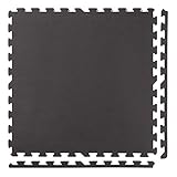 BodenMax Sportmatte Bodenschutz fitness sport mat rutschfest Pool Unterlegmatte Bodenschutz Baby Puzzle | 58x58x1 cm schwarz | 48 Stück