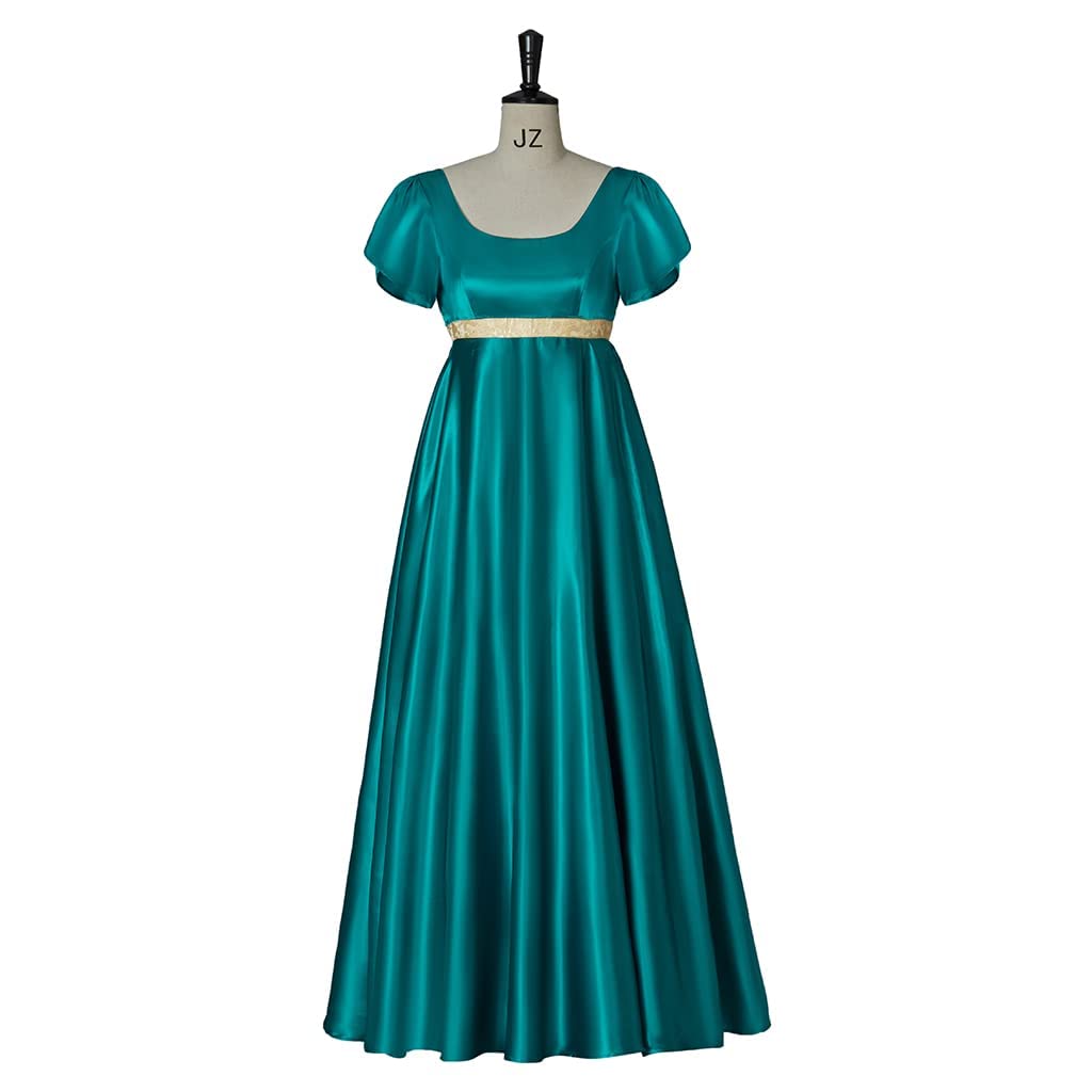 kinstell Vestidos de regencia para mujer, vestido de satén vintage de los años 1800, vestido de fiesta de té victoriano