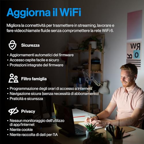 WiFi 6 mesh Velop Micro dual-band - Router WiFi 6 - Max 2 Gbps, copertura di 325 m2, per oltre 150 dispositivi - Sostituisce extender e router, confezione da 2 - Powerline - Immagine 3