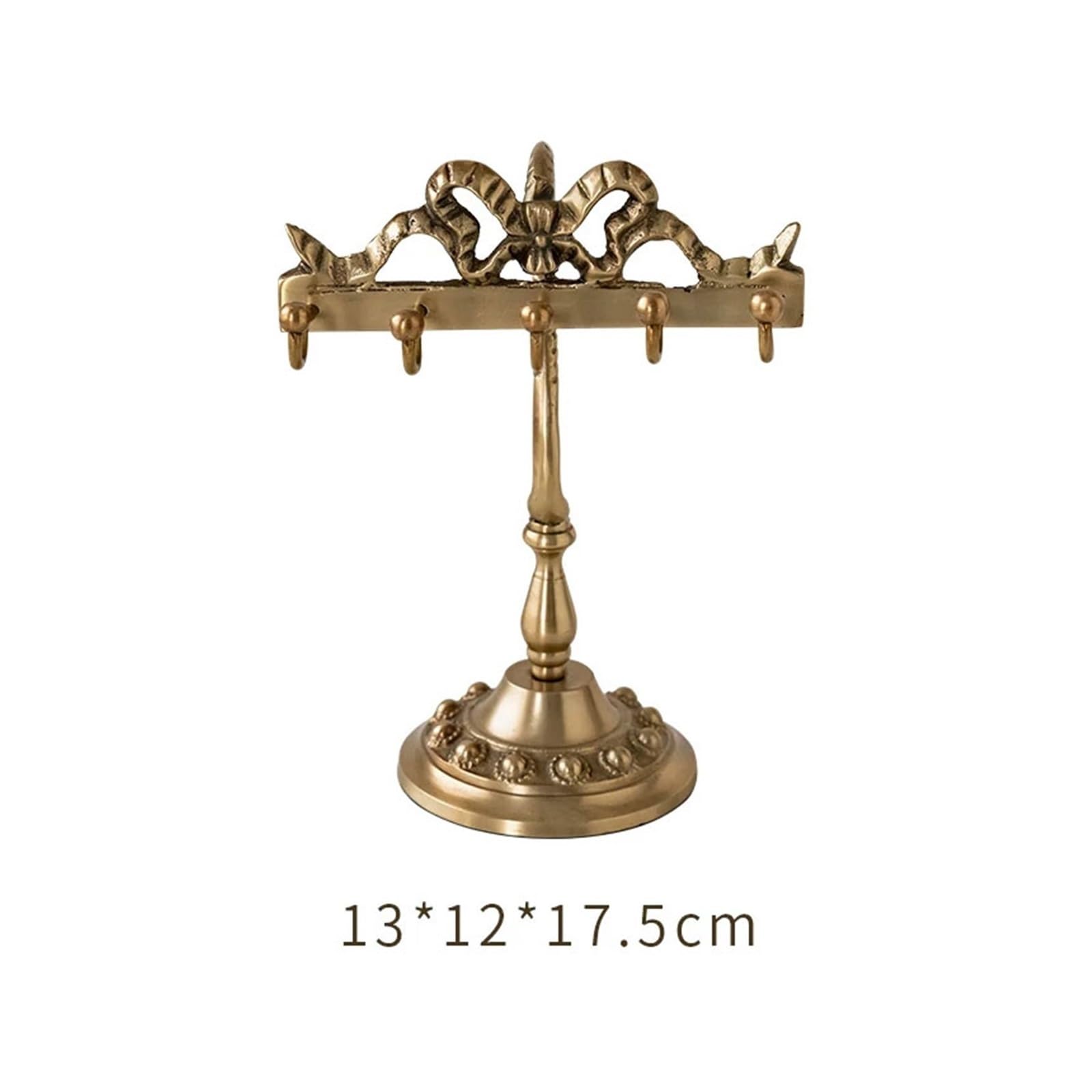 Stojak na biżuterię Vintage Handcrafted Brass Jewelry Display Stand