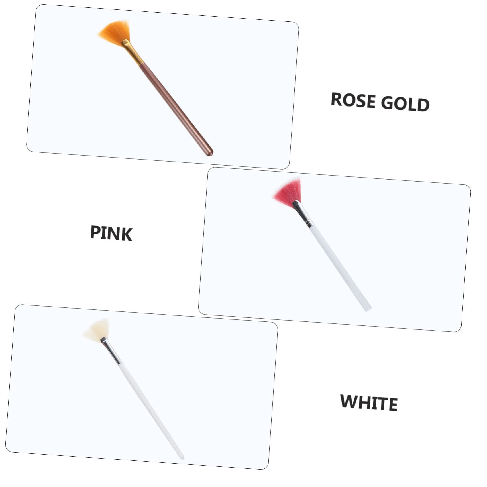 Didiseaon 15pezzi Pennelli Forma Di Fana Per Trucco Accessori Cosmetici Per Applicazione Di Illuminante e Blush Facili Da Pulire Materiale Premium Design Elegante