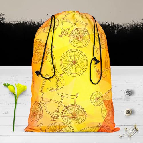 Image of ArtzFolio Bicycles D5 | Reusable Sack Bag | Bag for Gym, Storage, Vegetable & Travel