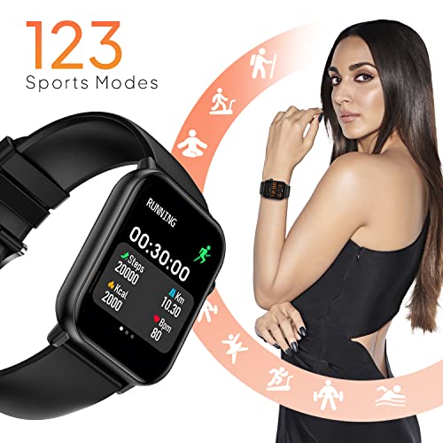 Image of Fire-Boltt Ninja 3 fit Smartwatch Full Touch 1.69 & 123 Sports Modes with IP68, Sp02 Tracking, Over 100 Cloud Based Watch Faces (Black)