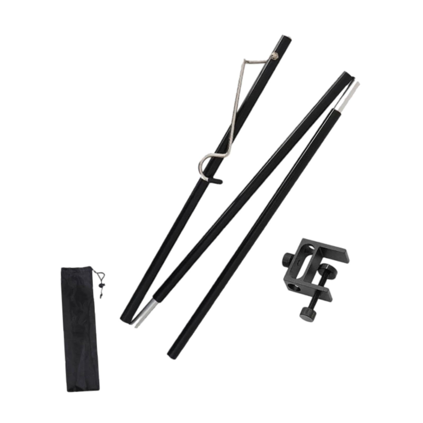 Vaveren Camping Lantern Stand Hanging Light Holder with Carry Bag Lantern Pole Hanger Lamp Stand for Picnic BBQ Travel Outdoor Hiking, Single Hook