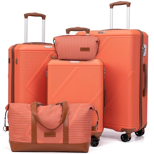 CONCEPTEN 5-Piece Luggage Set with Wheels & TSA Lock